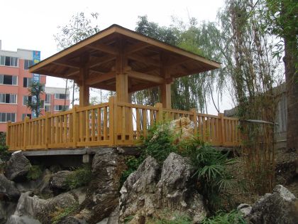 防腐木凉亭 天木建筑精品与家具用金属配件的完美融合